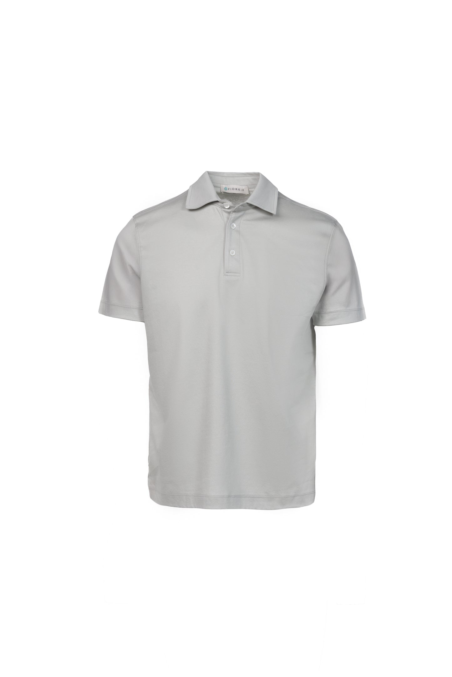 Polo in cotone pima grigio chiaro