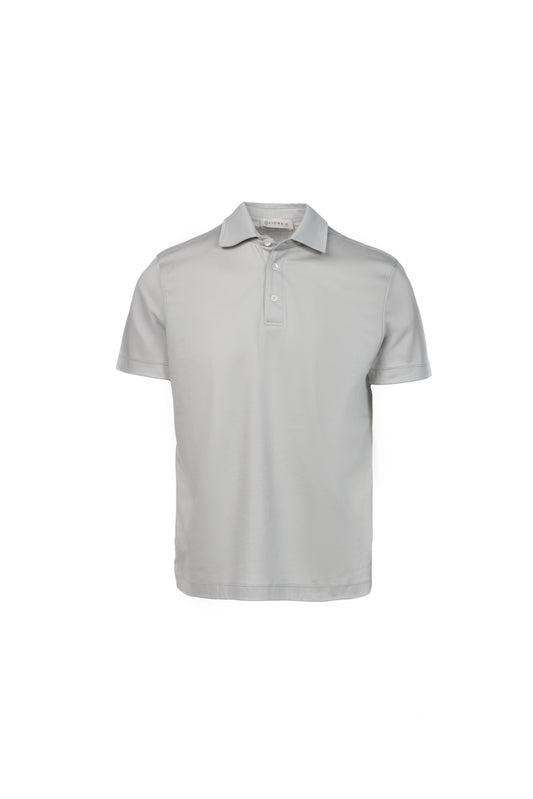 Polo in cotone pima grigio chiaro