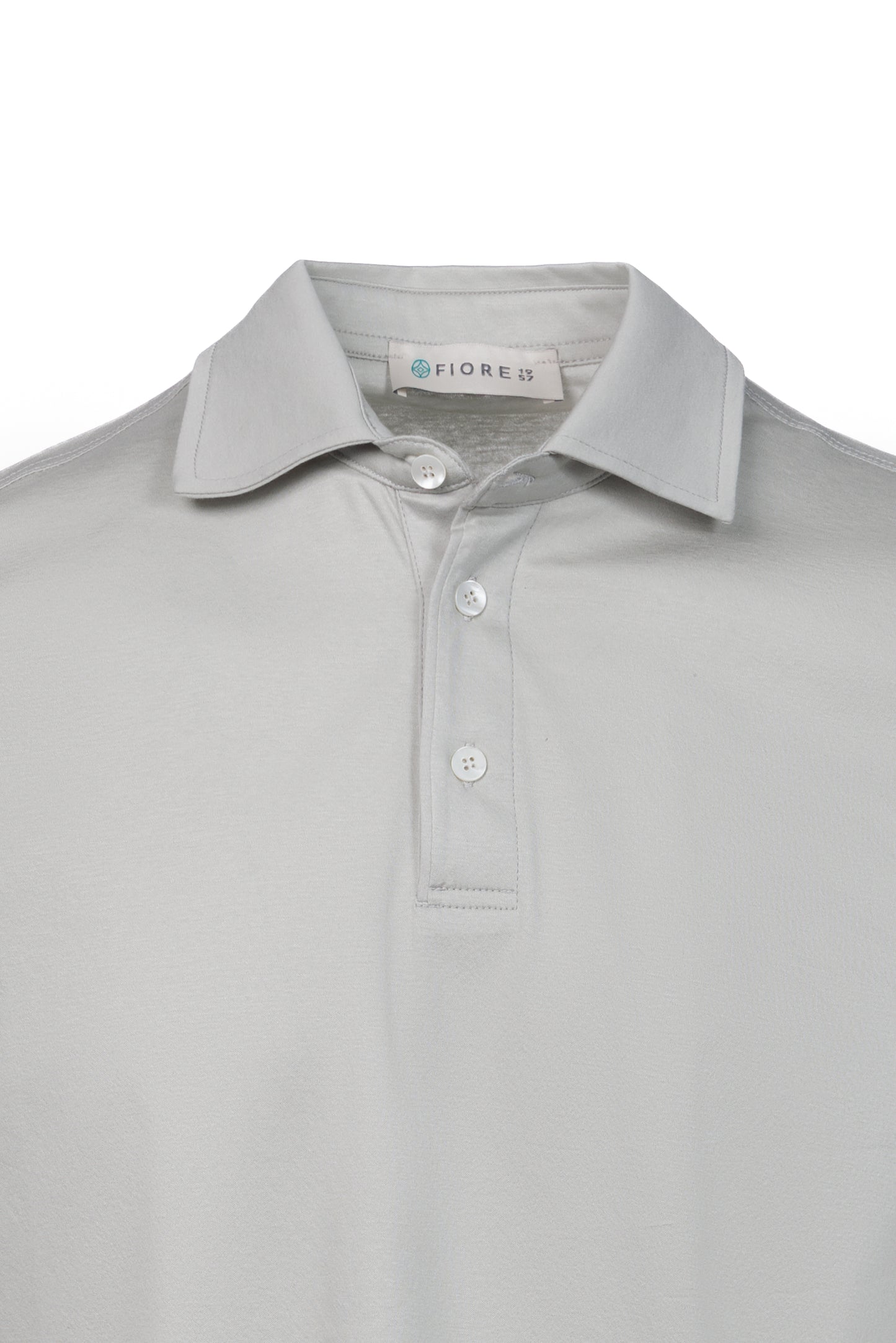 Polo in cotone pima grigio chiaro