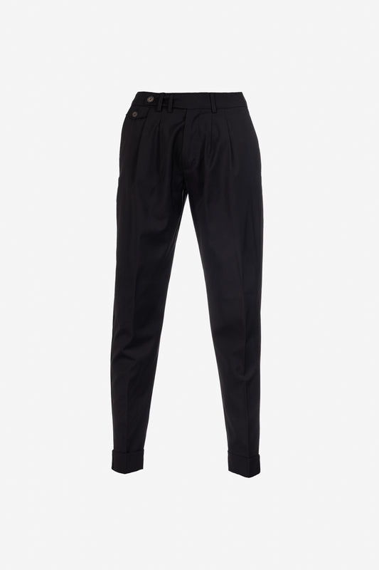 Pantalone Milano in lana vergine nero