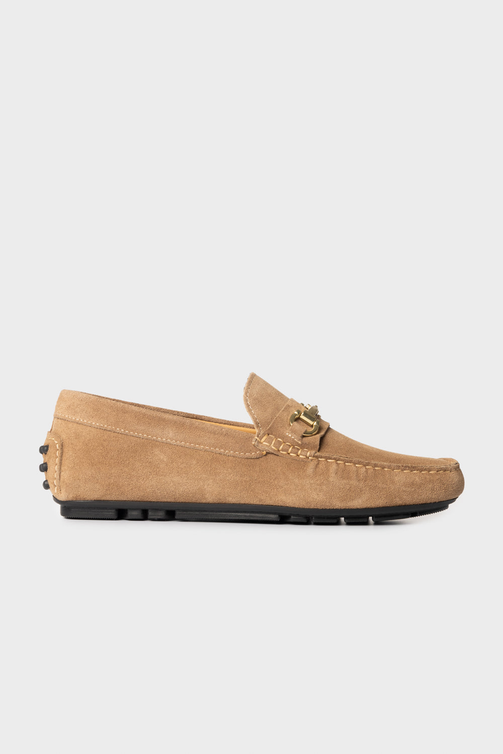 Mocassino Crust con morsetto in suede beige