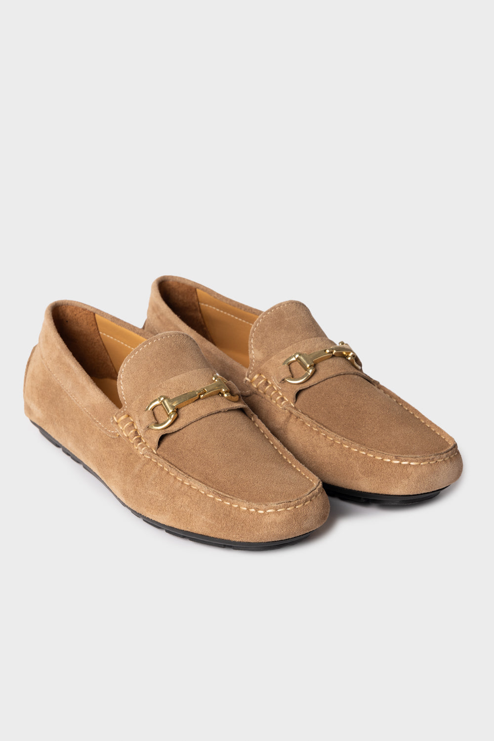 Mocassino Crust con morsetto in suede beige