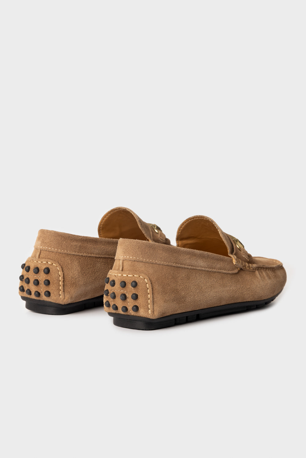 Mocassino Crust con morsetto in suede beige
