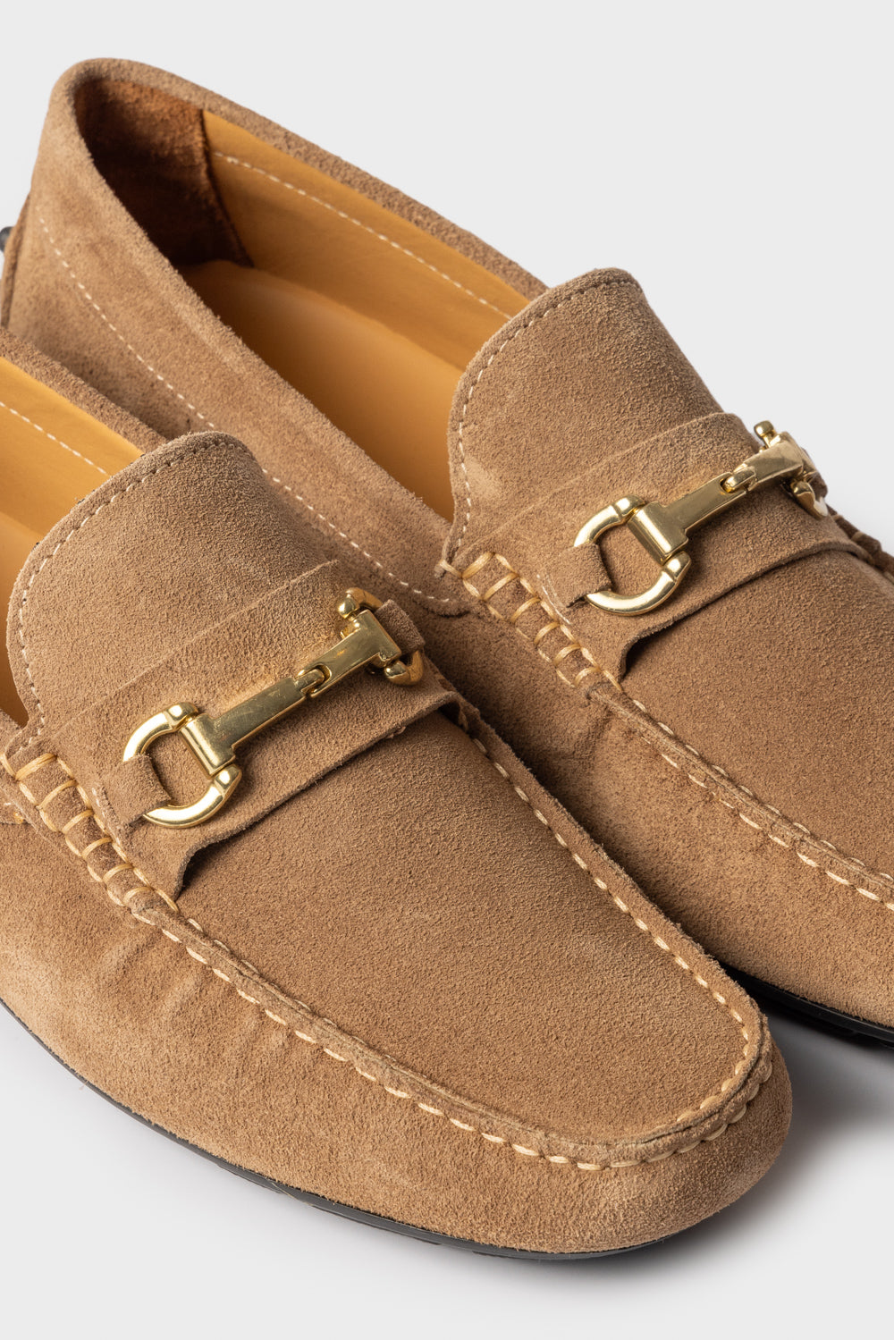 Mocassino Crust con morsetto in suede beige