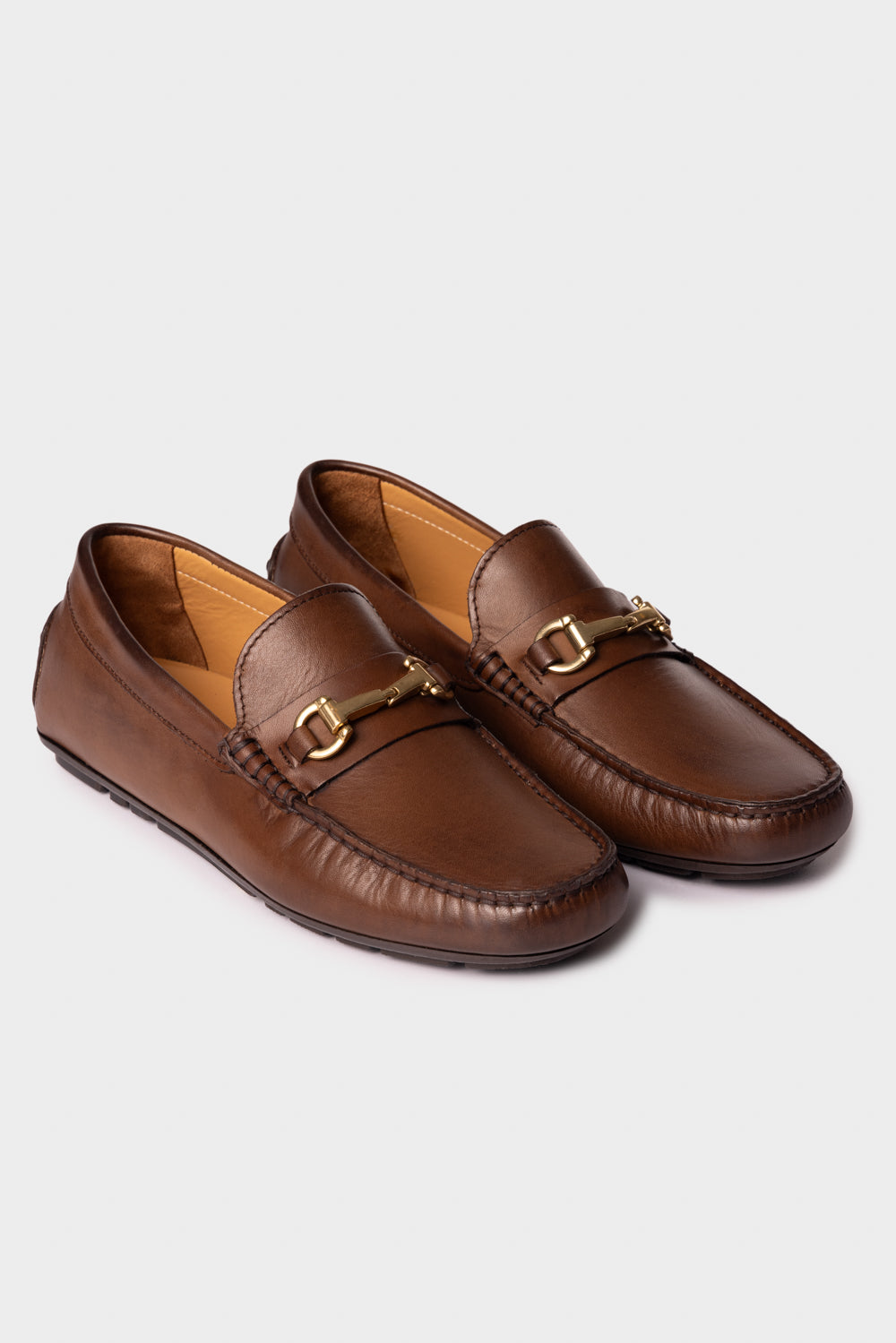 Mocassino Crust con morsetto marrone