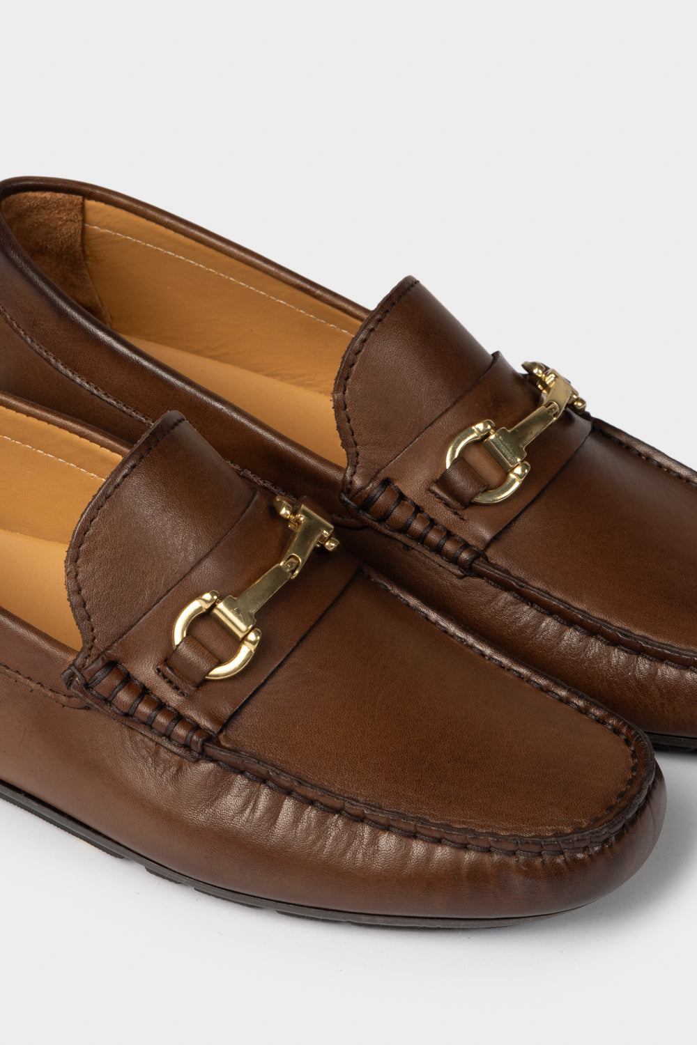 Mocassino Crust con morsetto marrone