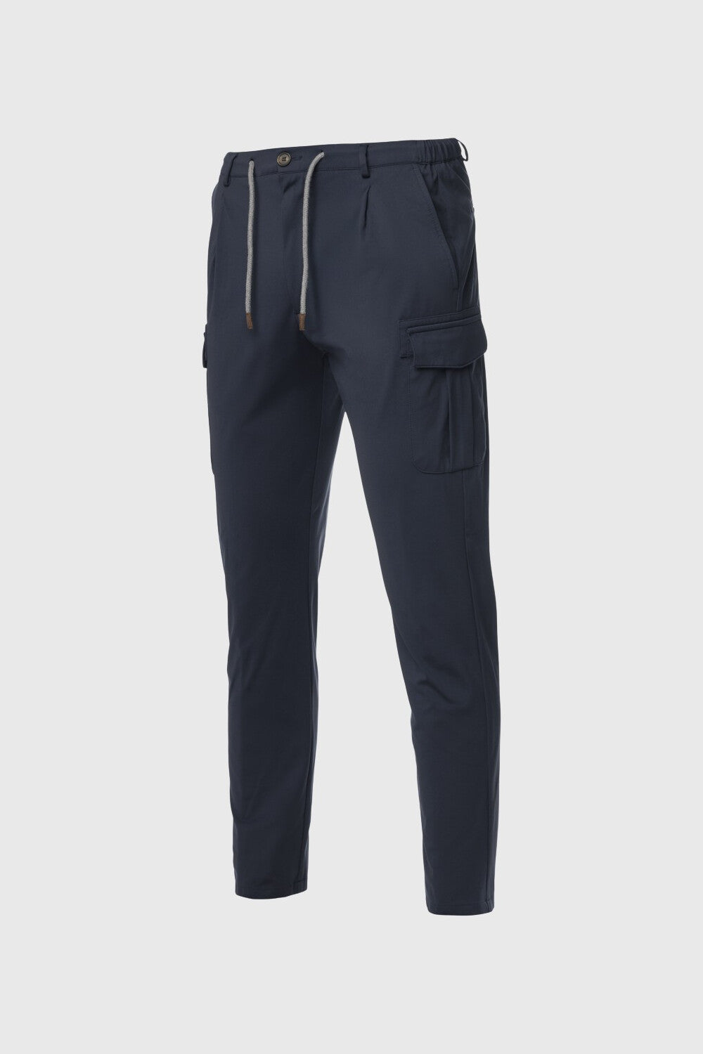 Pantalone Cargo in lana vergine blu