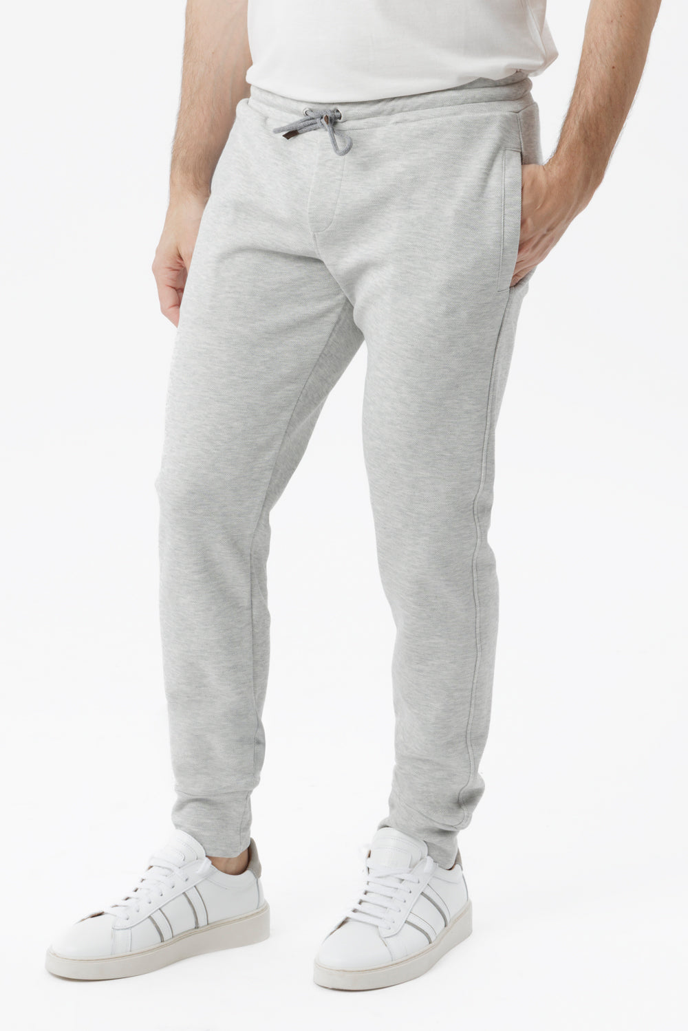 Pantalone jogger in cotone grigio