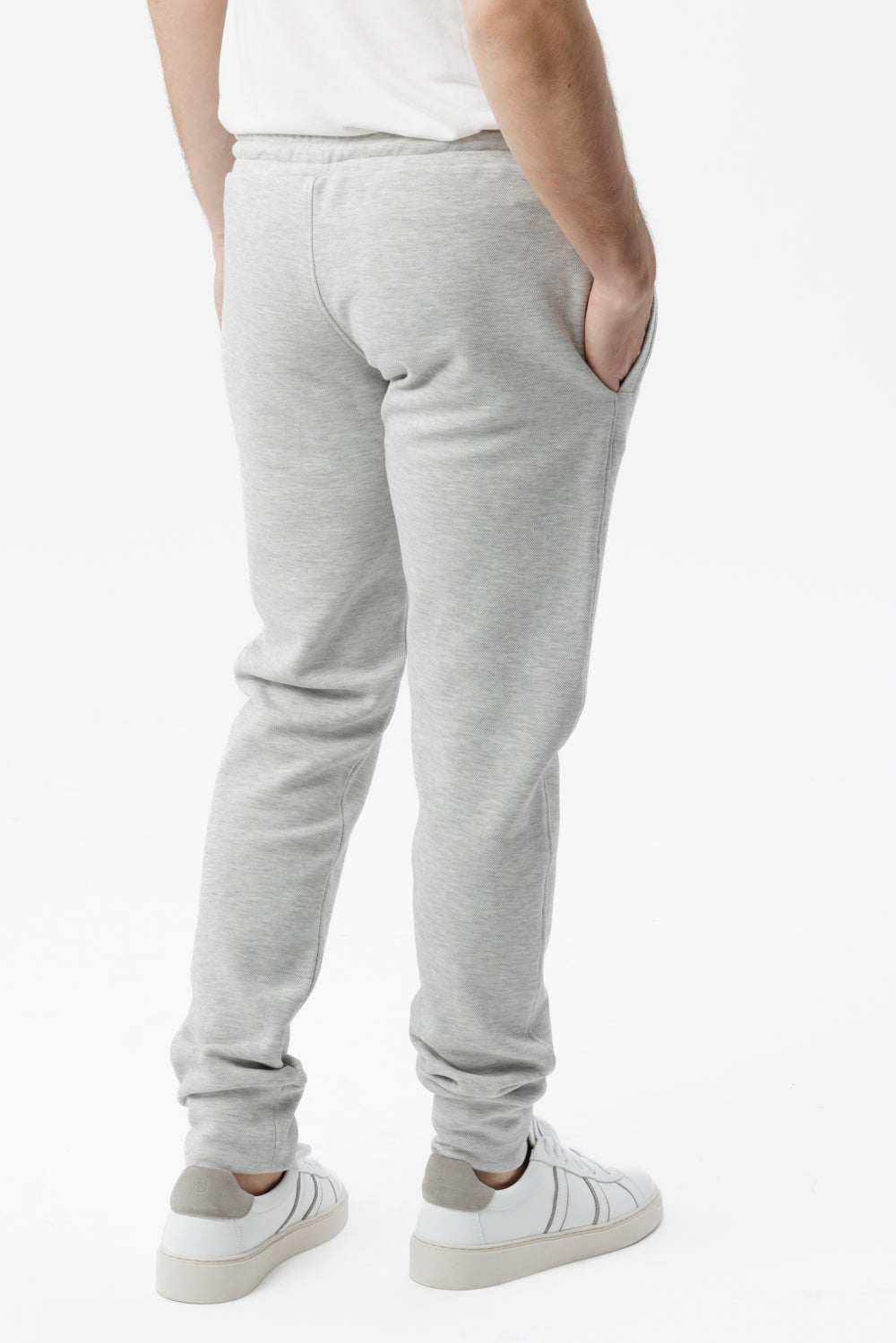 Pantalone jogger in cotone grigio