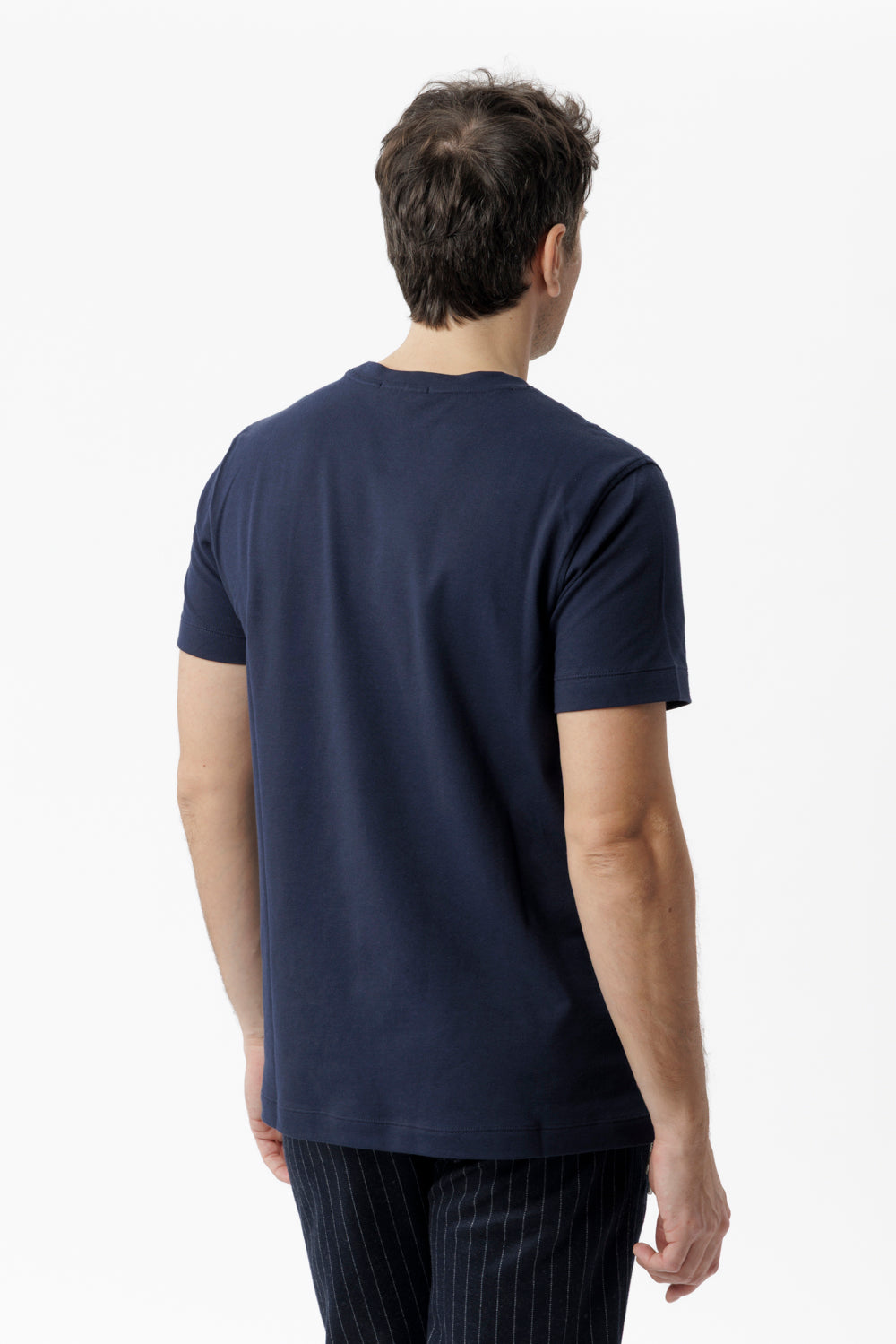 T-shirt in Cotone e Bamboo blu