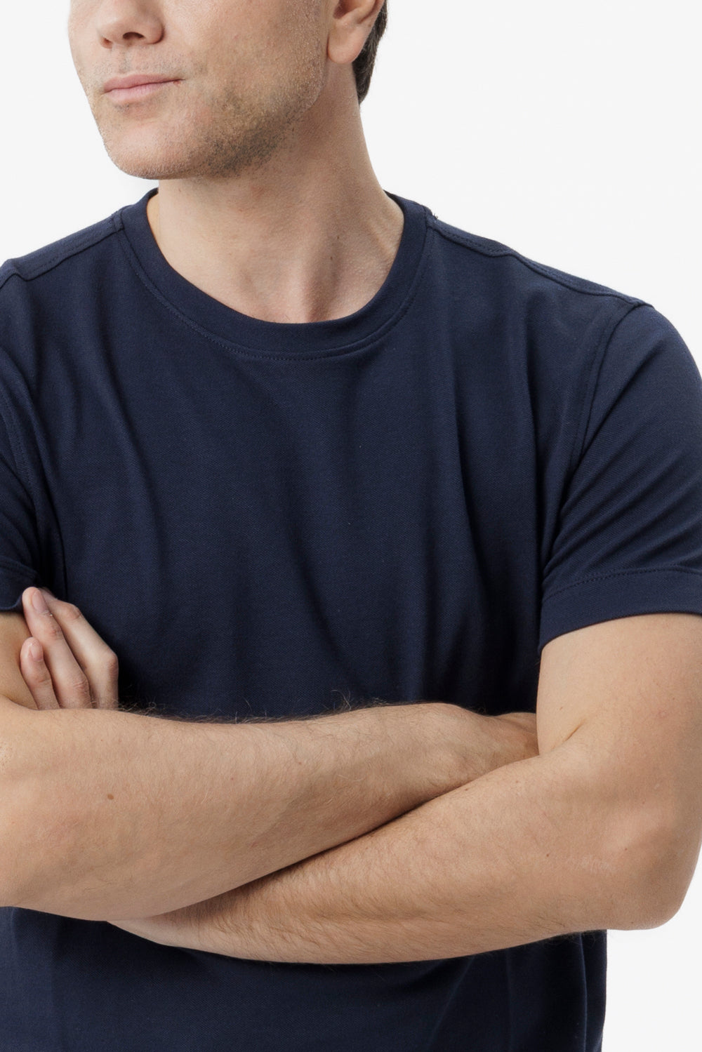 T-shirt in Cotone e Bamboo blu
