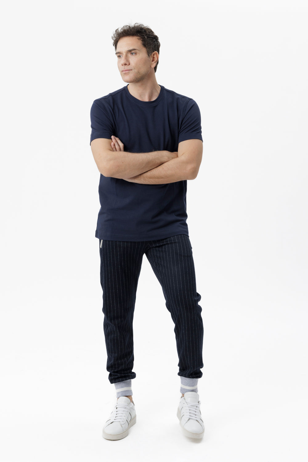 T-shirt in Cotone e Bamboo blu