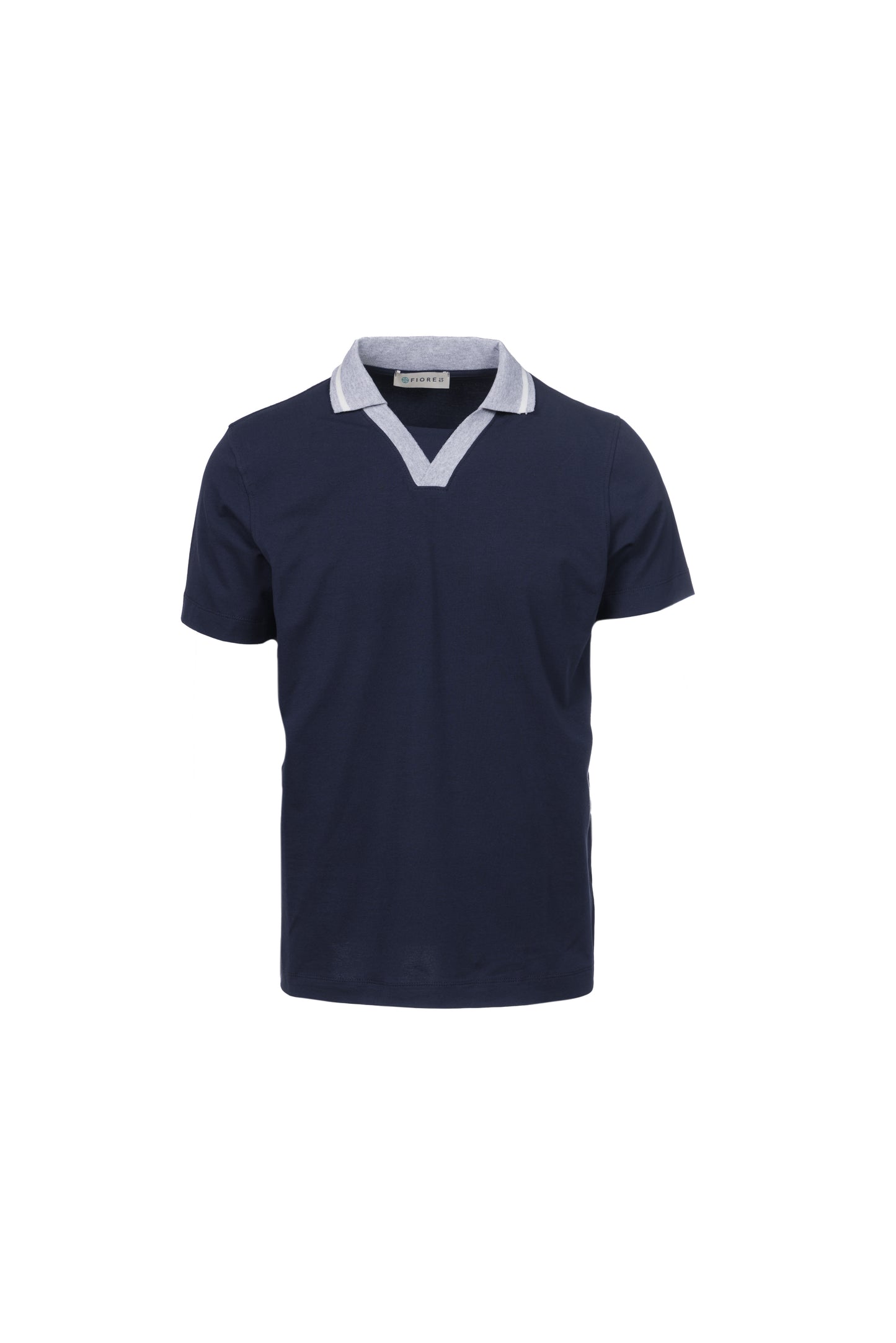 Polo in cotone elasticizzato blu