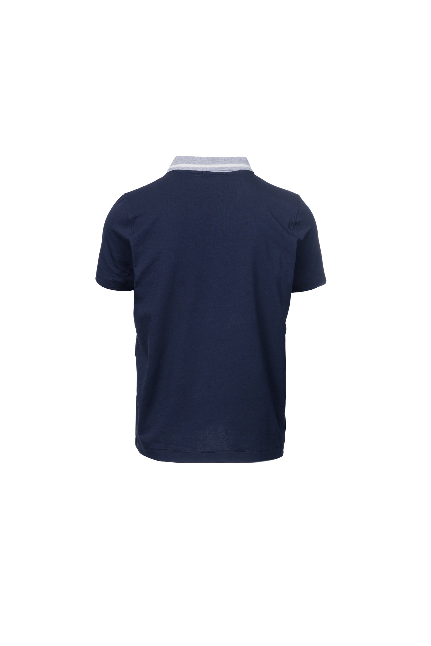 Polo in cotone elasticizzato blu