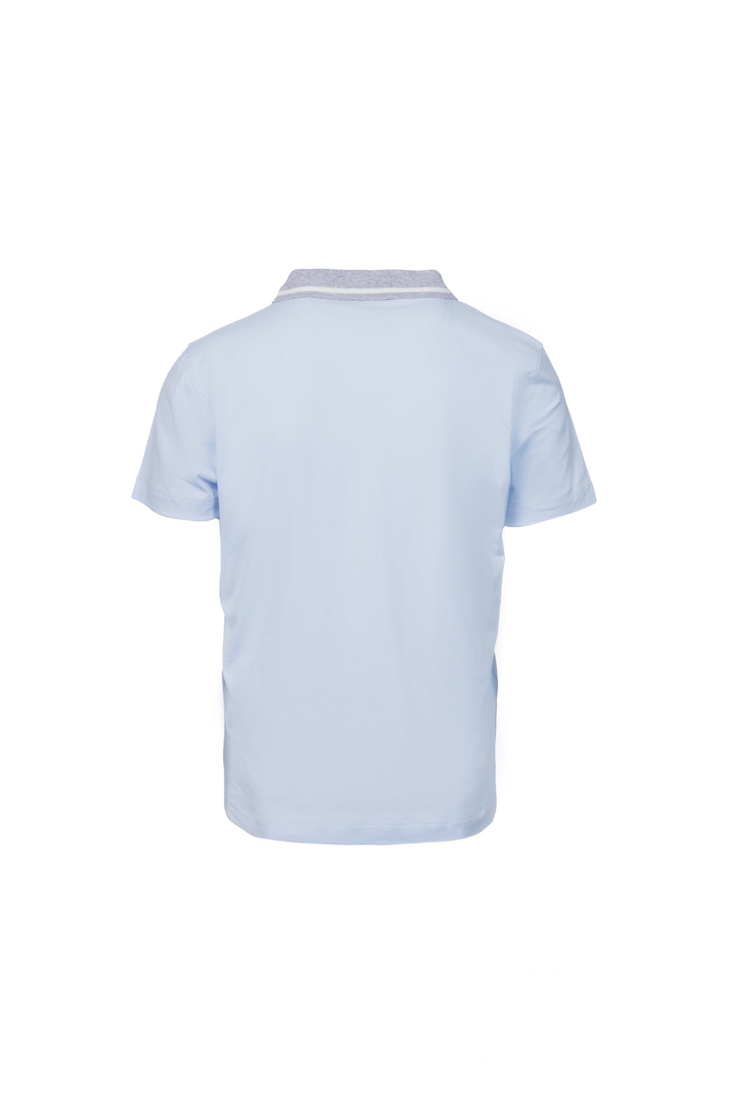 Polo in cotone elasticizzato celeste