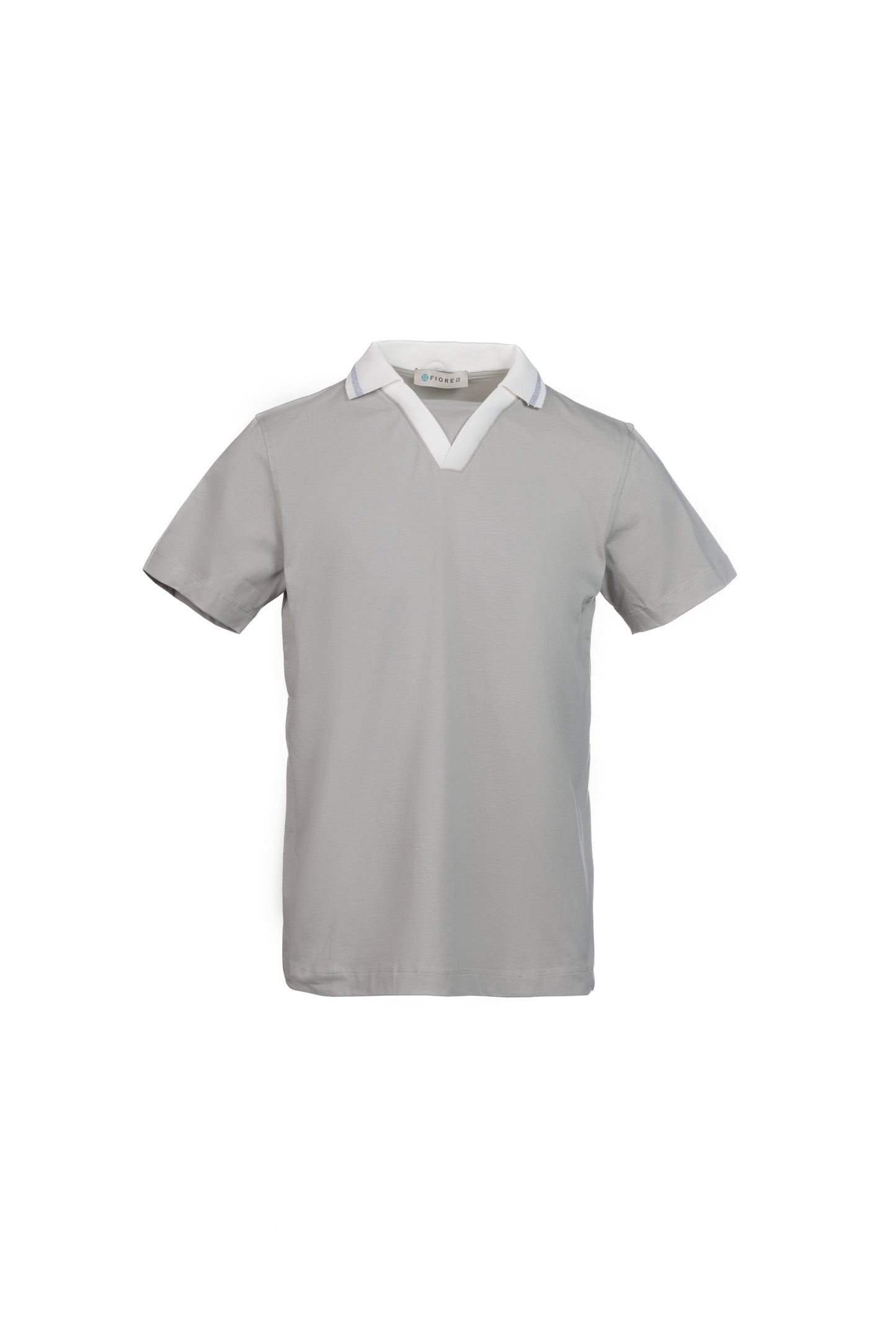 Polo in cotone elasticizzato grigio
