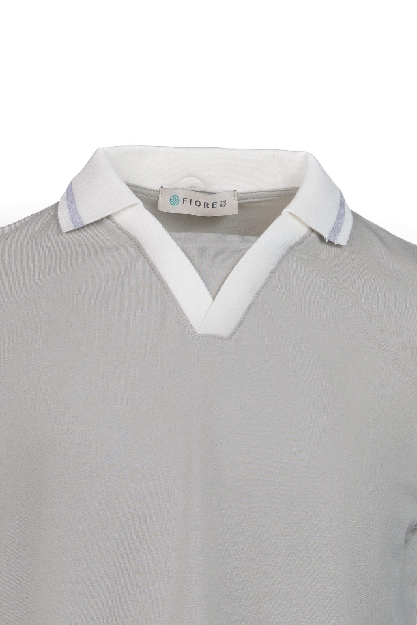Polo in cotone elasticizzato grigio