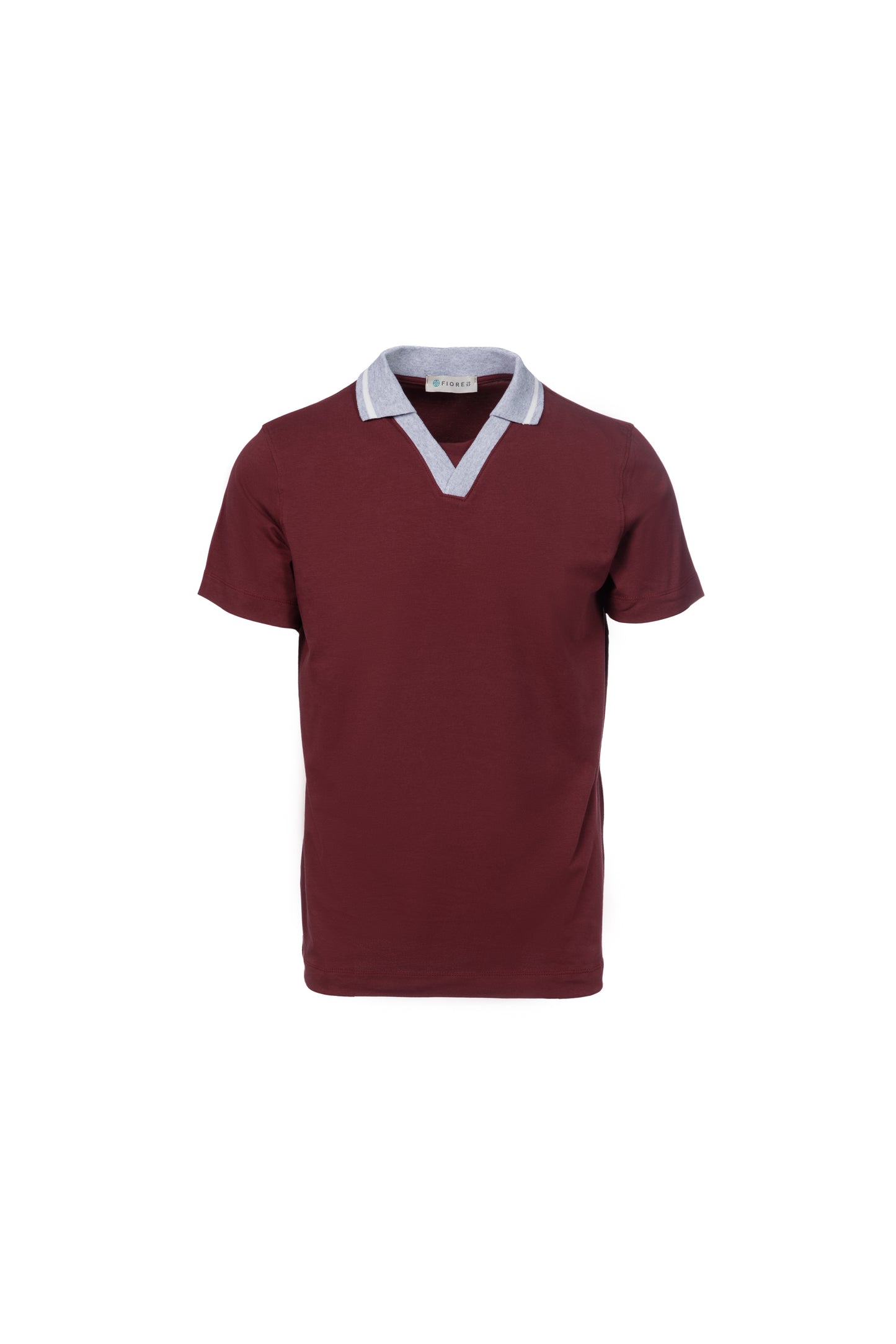 Polo in cotone elasticizzato bordeaux