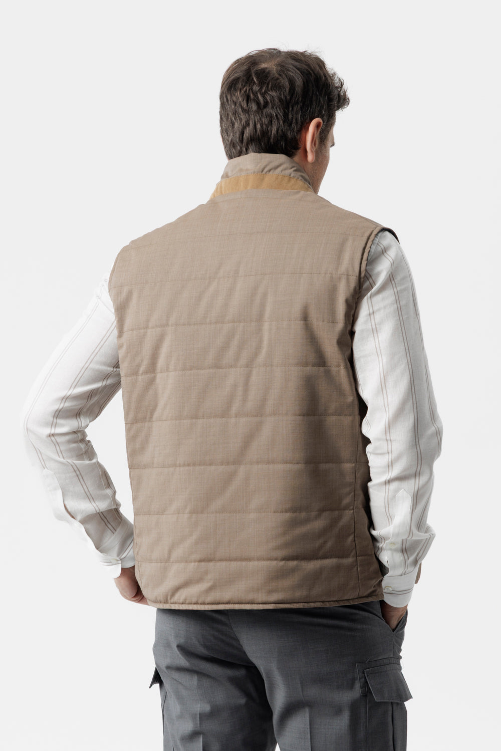 Gilet Reversibile con Imbottitura Ultralight tabacco