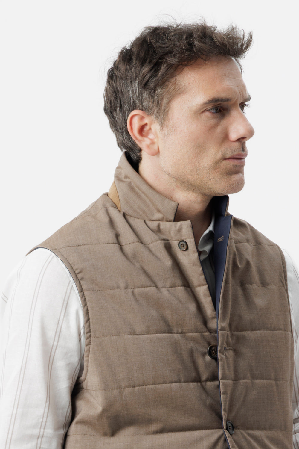 Gilet Reversibile con Imbottitura Ultralight tabacco