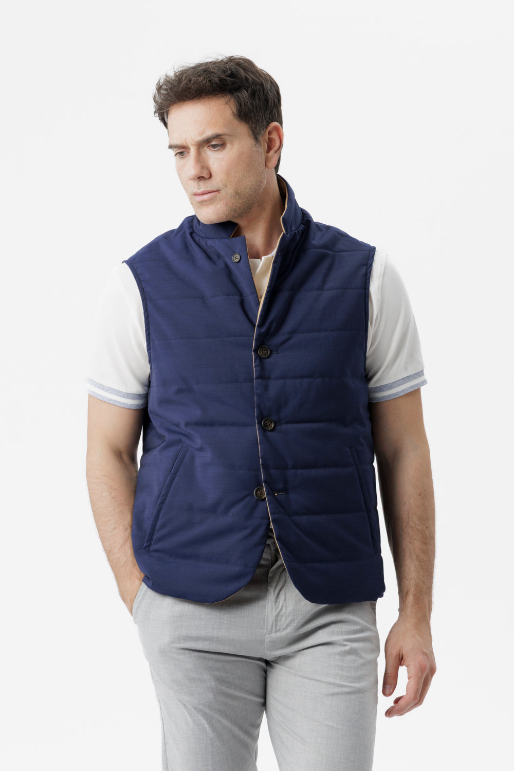 Gilet Reversibile con Imbottitura Ultralight bluette