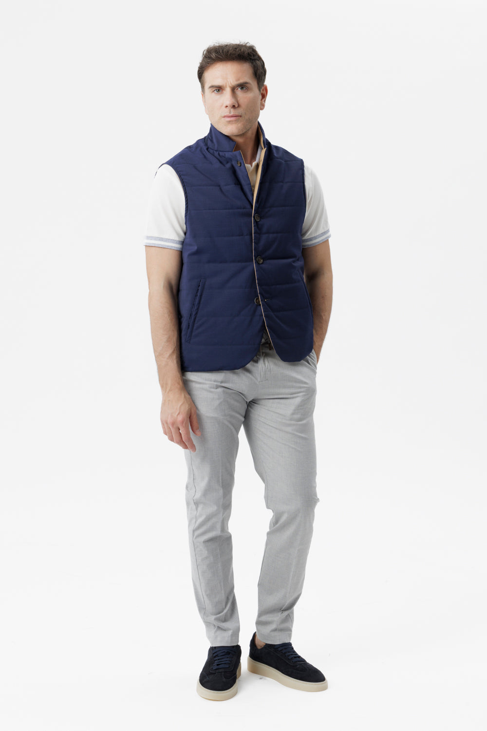 Gilet Reversibile con Imbottitura Ultralight bluette
