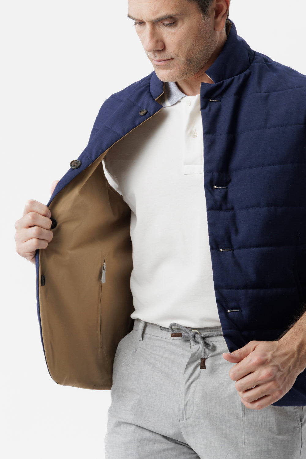Gilet Reversibile con Imbottitura Ultralight bluette