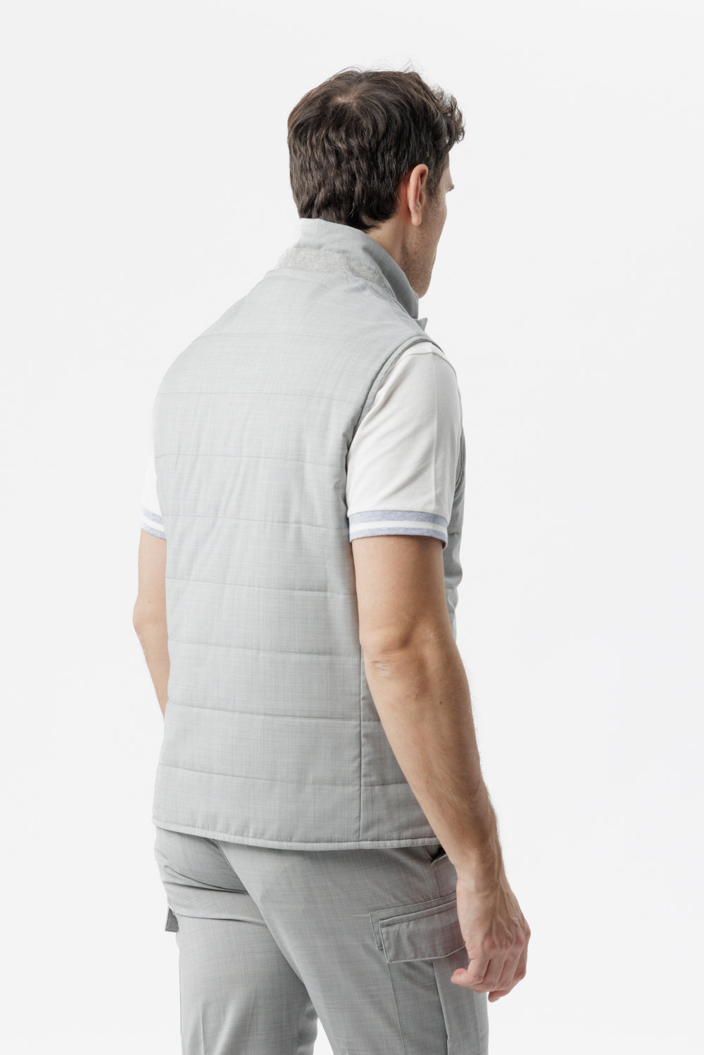 Gilet Reversibile con Imbottitura Ultralight grigio chiaro