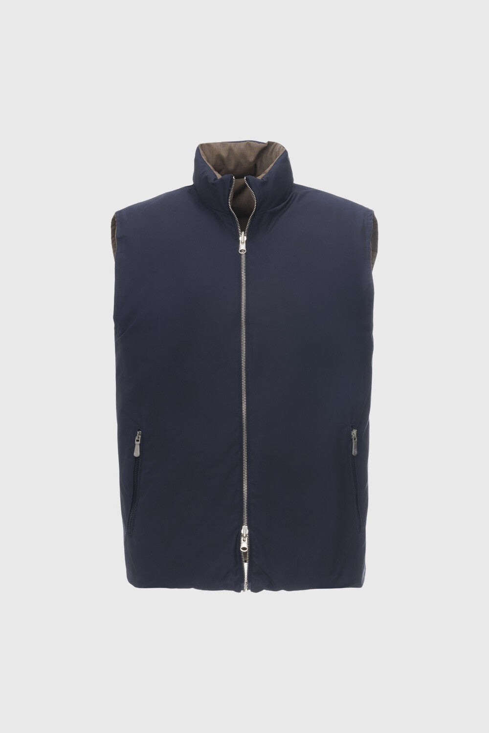 Gilet Reversibile con Imbottitura Cashpad camel/blu