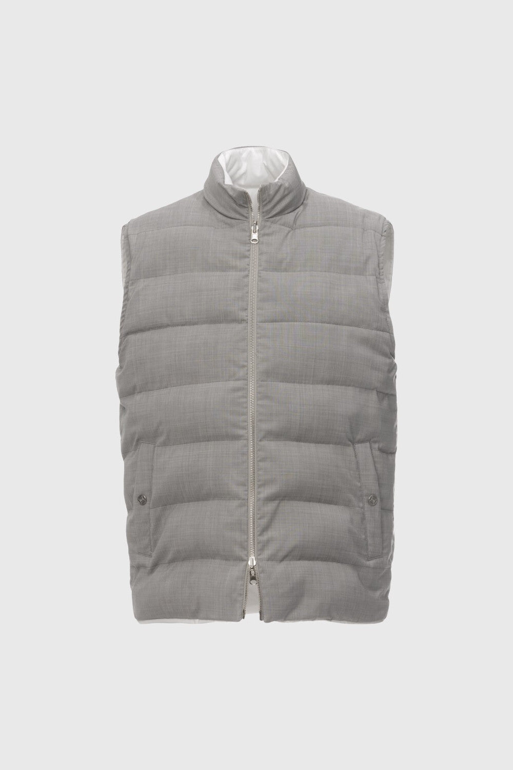Gilet Reversibile con Imbottitura Cashpad grigio/bianco