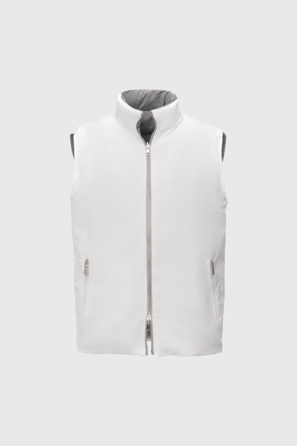 Gilet Reversibile con Imbottitura Cashpad grigio/bianco