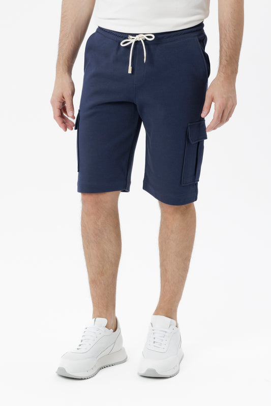 Bermuda Cargo in puro cotone blu