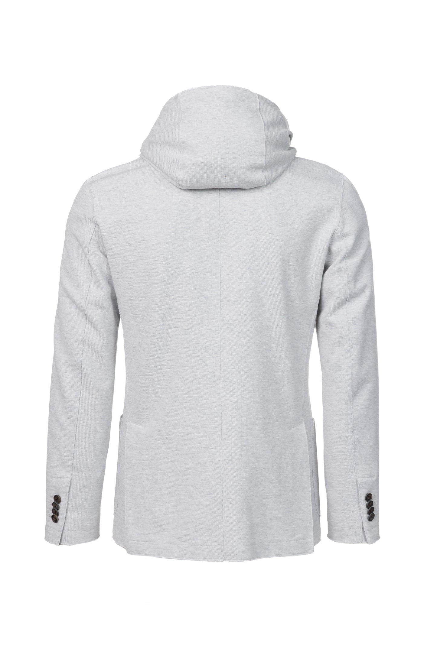 Giacca Trapani con cappuccio e zip in cotone grigio
