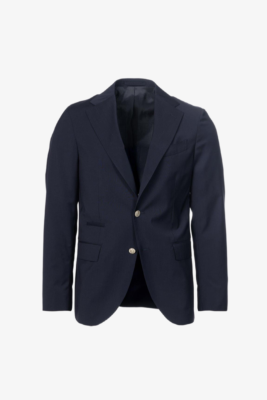 Giacca Gaeta monopetto in lana vergine blu