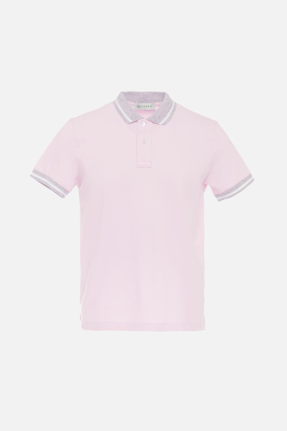 Polo con dettagli a contrasto lilla