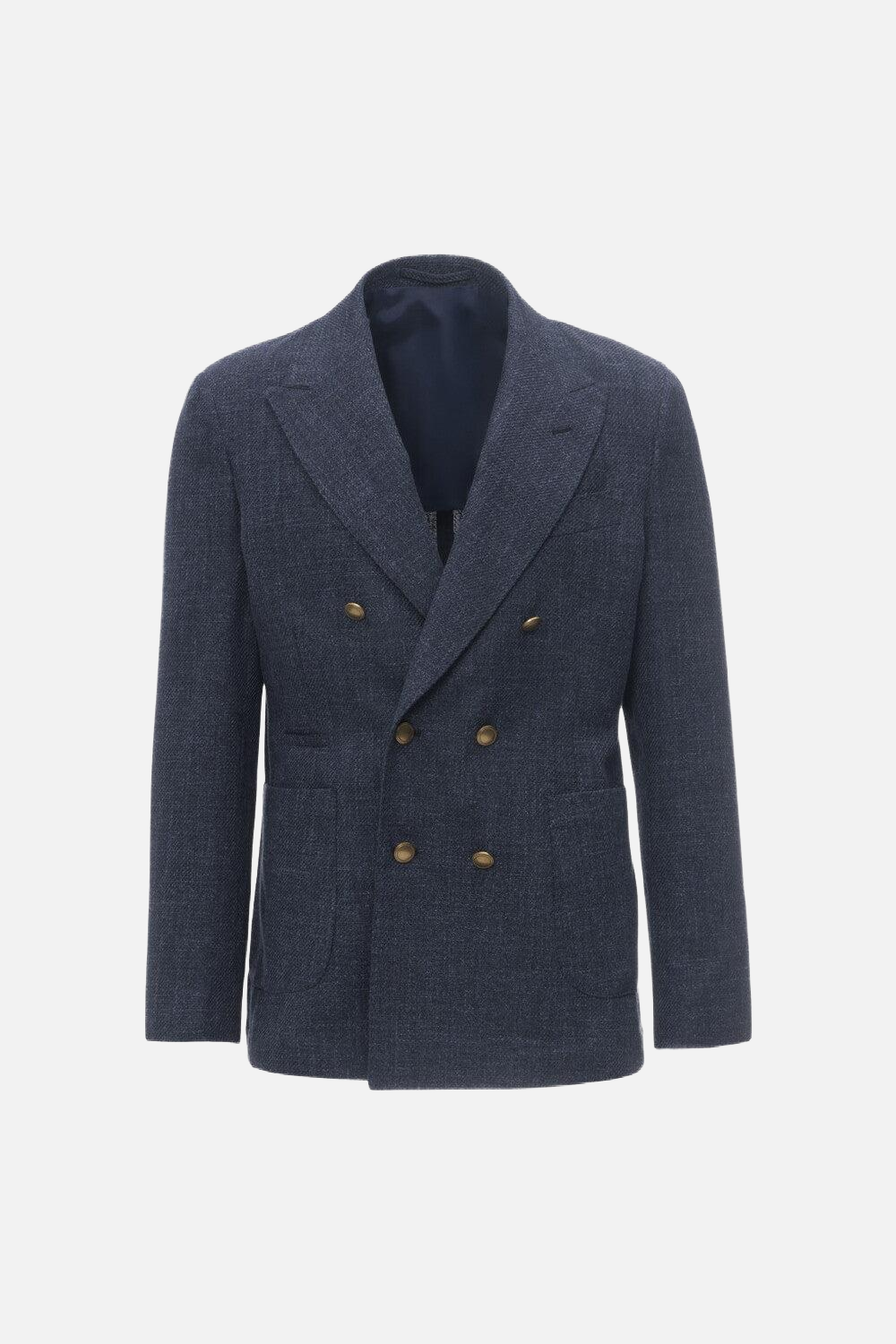 Giacca un petto e mezzo in cotone blu