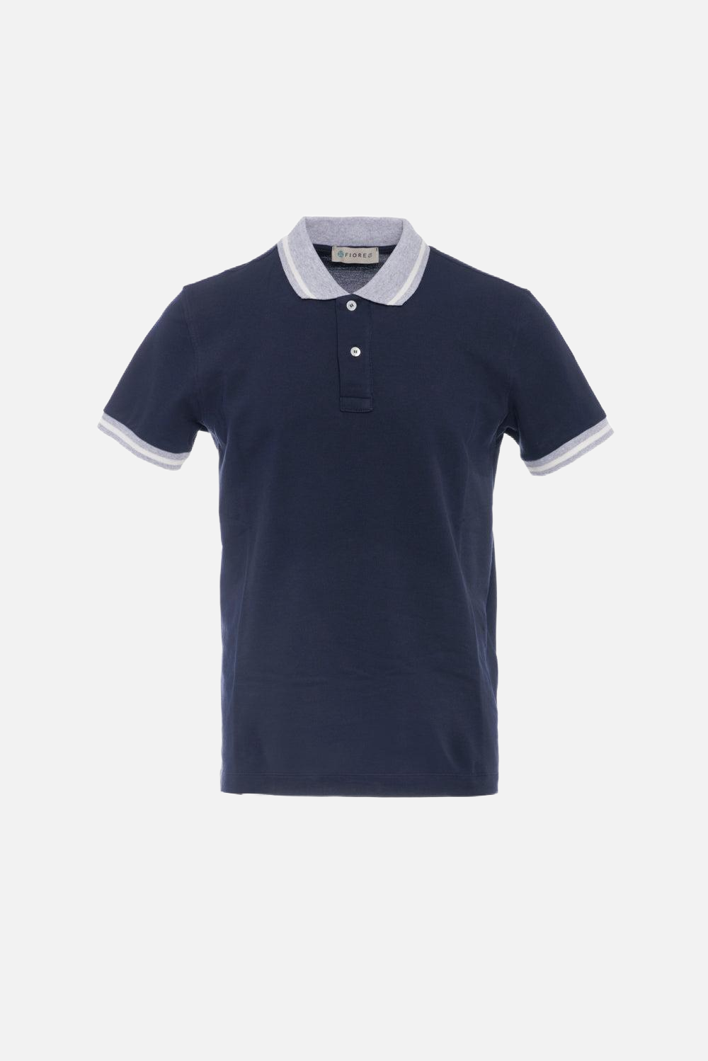 Polo con dettagli a contrasto blu