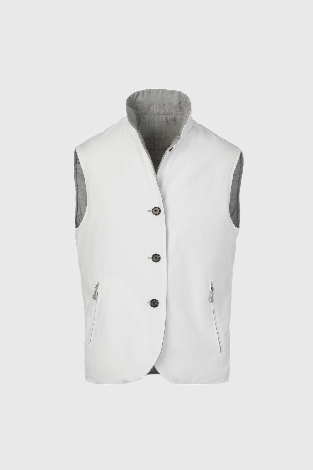 Gilet Reversibile con Imbottitura Ultralight grigio chiaro