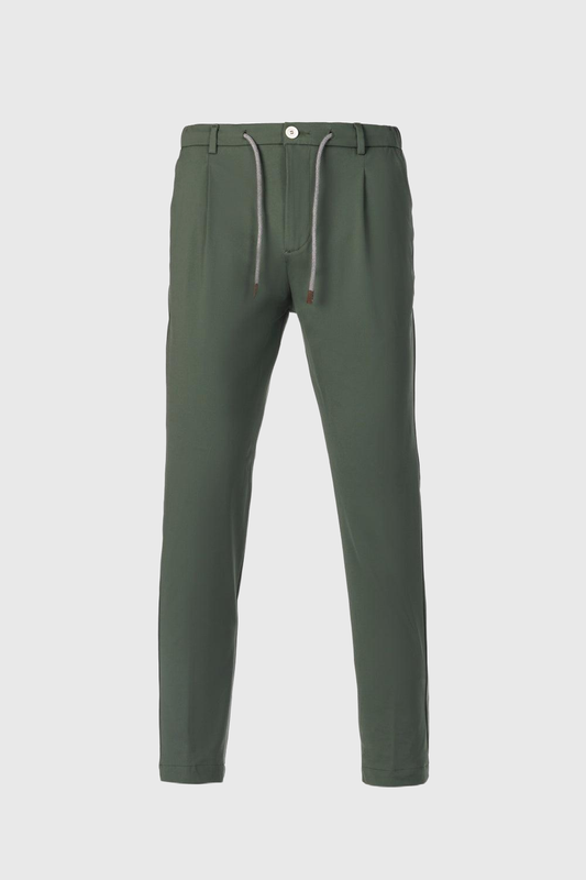 Pantalone tasche america travel in tessuto idrorepellente verdone