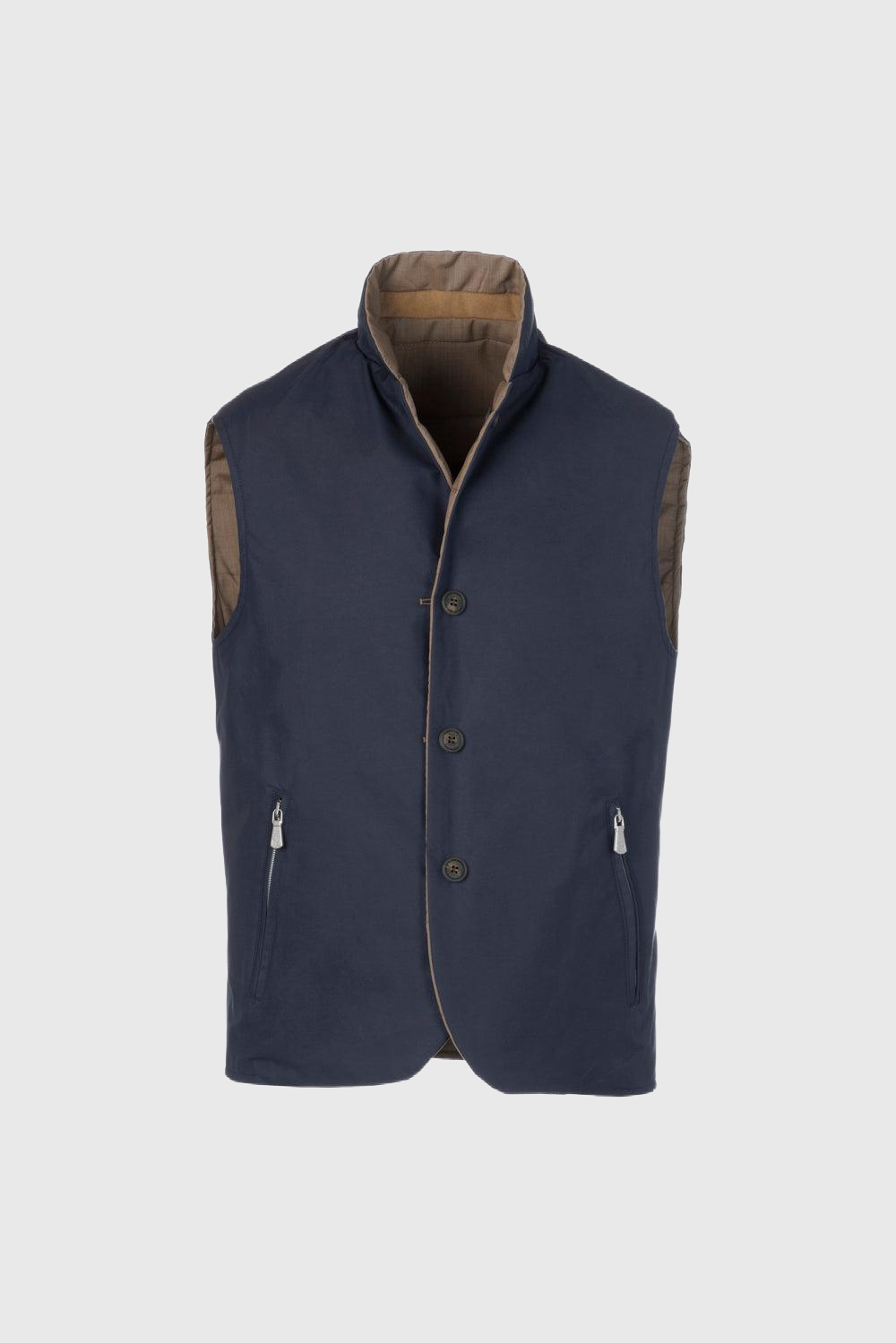 Gilet Reversibile con Imbottitura Ultralight tabacco