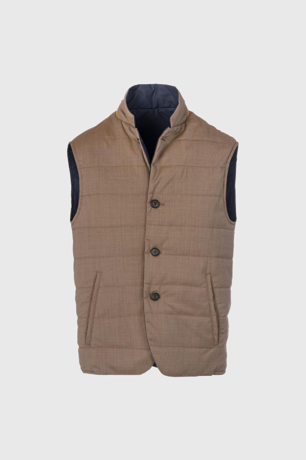 Gilet Reversibile con Imbottitura Ultralight tabacco