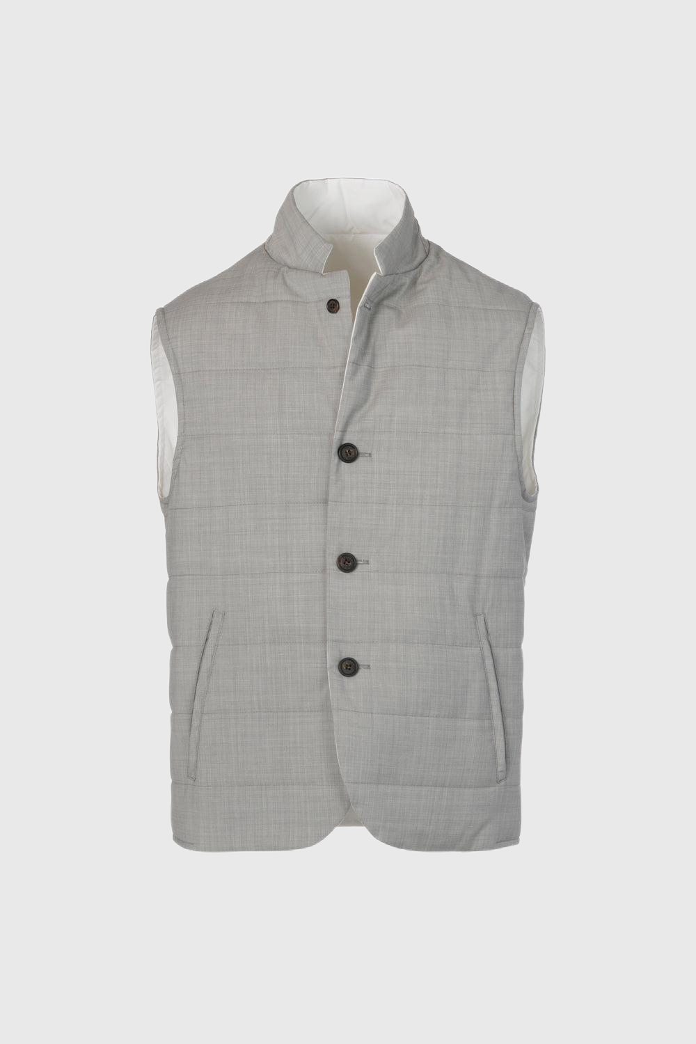 Gilet Reversibile con Imbottitura Ultralight grigio chiaro