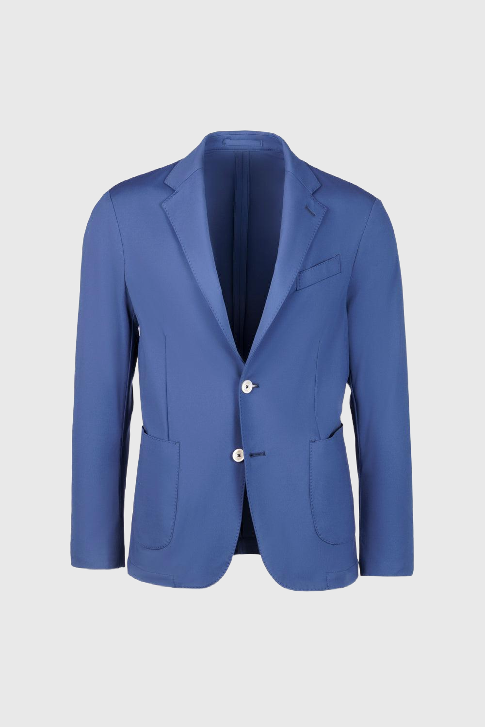 Giacca travel destrutturata in tessuto idrorepellente bluette